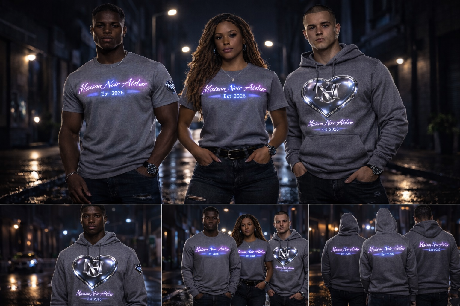 Reflective Chrome Heart Hoodie